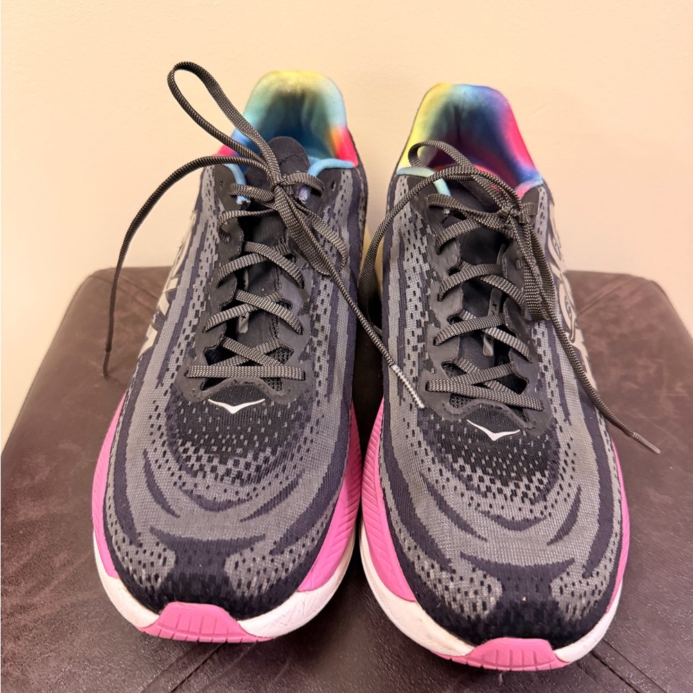 Hoka Women's Athletic Shoes in Black and Pink